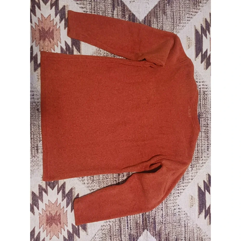 Ariat Shirt Mens Medium Long Sleeve Crew Neck Orange Sweater‎ Casual Lightweight